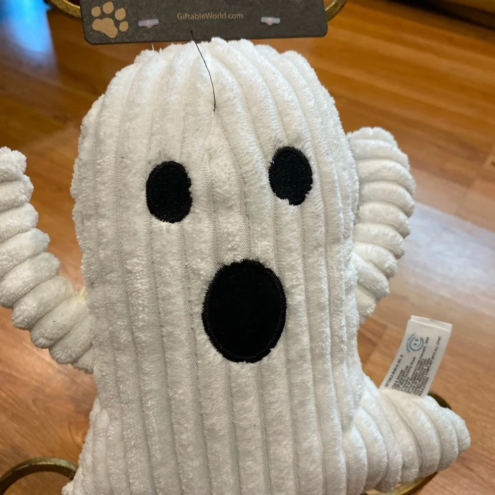 Brand New Giftable Ghost Dog Toy With Squeaker 9”.